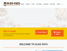 Tablet Screenshot of oleofats.com